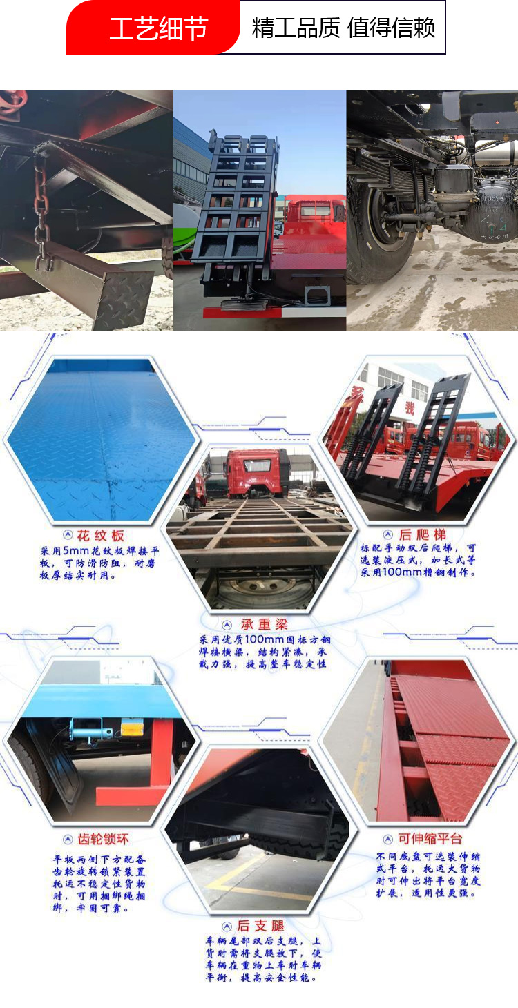 國(guó)六東風(fēng)錦程后八輪平板運(yùn)輸車(chē)